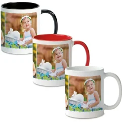 Floral Initial Ceramic Personalized Photo Mug