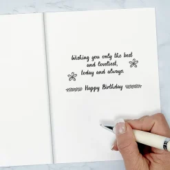 Floral Initial Personalized Birthday Card