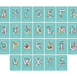 Floral Initial Personalized Birthday Card