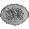 Floral Initial Personalized Garden Stone