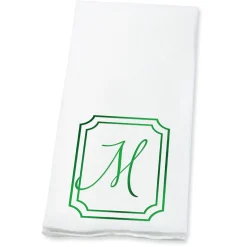 Frame Initial Foil Stamped Disposable Hand Towels