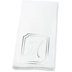 Frame Initial Foil Stamped Disposable Hand Towels