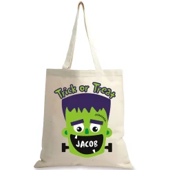 Frankenstein Personalized Halloween Canvas Tote