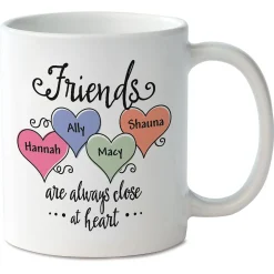 Friends Close At Heart Personalized Mug