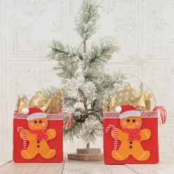 Gingerbread Felt Treat Bags