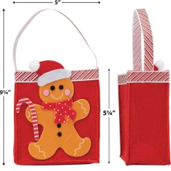 Gingerbread Felt Treat Bags