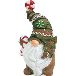 Gingerbread Gnome with Tree Figurine