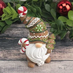 Gingerbread Gnome with Tree Figurine