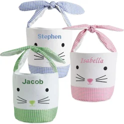 Gingham Personalized Easter Baskets