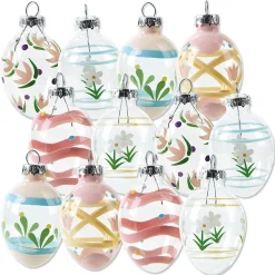 Glass Easter Egg Handpainted Ornaments