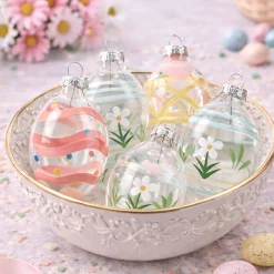 Glass Easter Egg Handpainted Ornaments