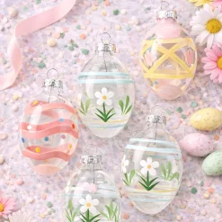 Glass Easter Egg Handpainted Ornaments