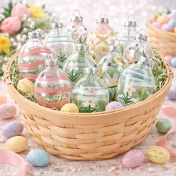 Glass Easter Egg Handpainted Ornaments