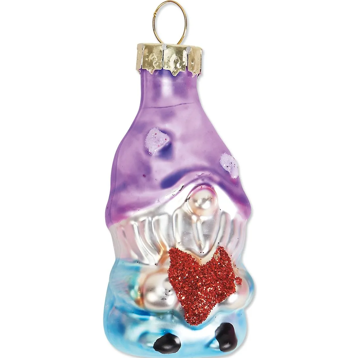 Glass Gnome Valentine Ornaments