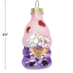 Glass Gnome Valentine Ornaments