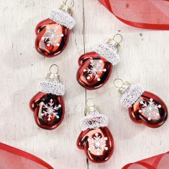 Glass Mittens Ornaments