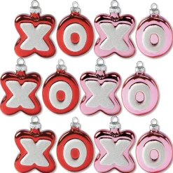 Glass XO Ornaments