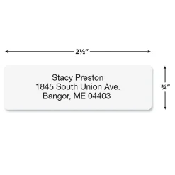 Gloss White Standard Rolled Return Address Labels