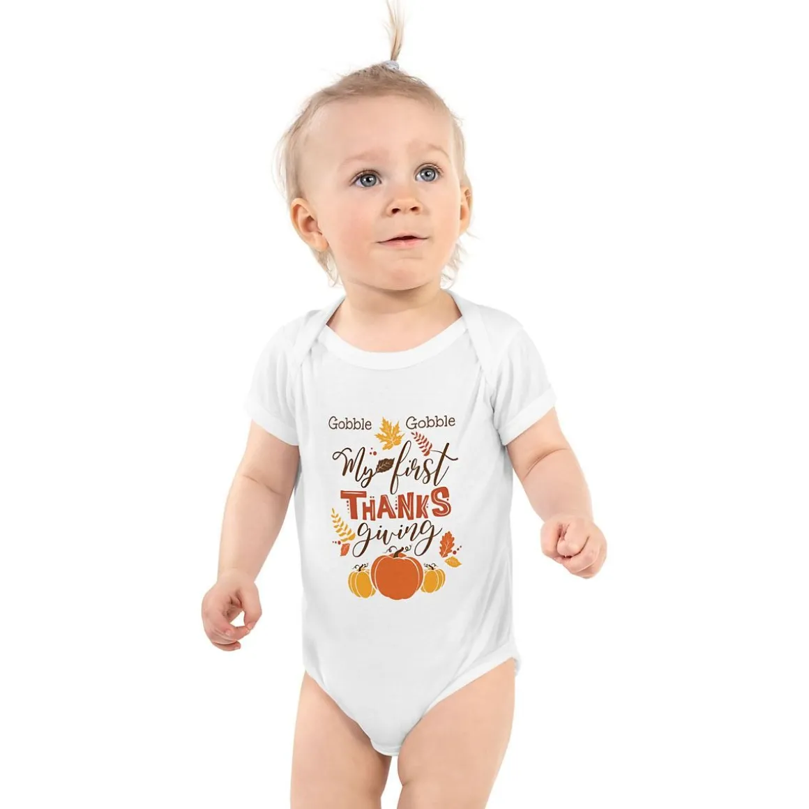 Gobble Gobble My First Thanksgiving Baby Bodysuit Romper