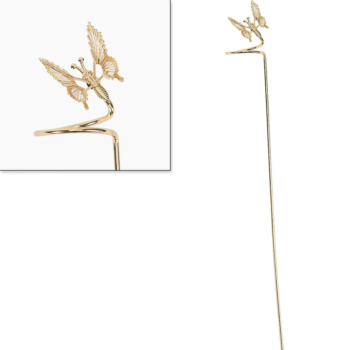 Gold Butterfly Plant Stake