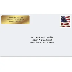 Gold Foil Standard Return Rolled Address Labels