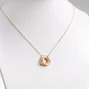 Gold Interlocking Rings Personalized Necklace