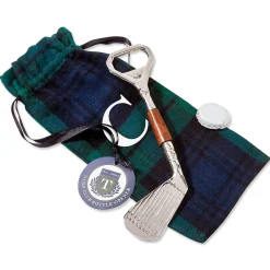 Golf Club Bottle Opener in Personalized Gift Pouch