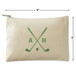 Golf Personalized Small Canvas Zip Pouch