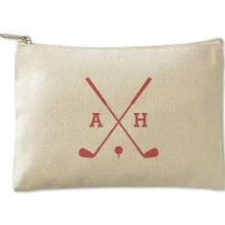 Golf Personalized Small Canvas Zip Pouch