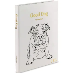 Good Dog Personalized White Leather-Bound Book