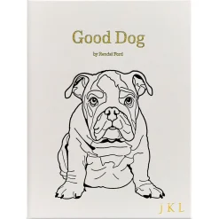 Good Dog Personalized White Leather-Bound Book