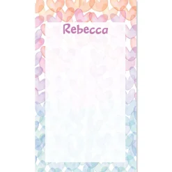 Gradient Hearts Personalized Notepad