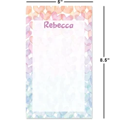 Gradient Hearts Personalized Notepad