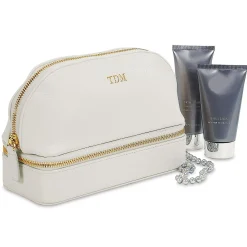 Grey Dual Travel Jewelry Monogrammed Case