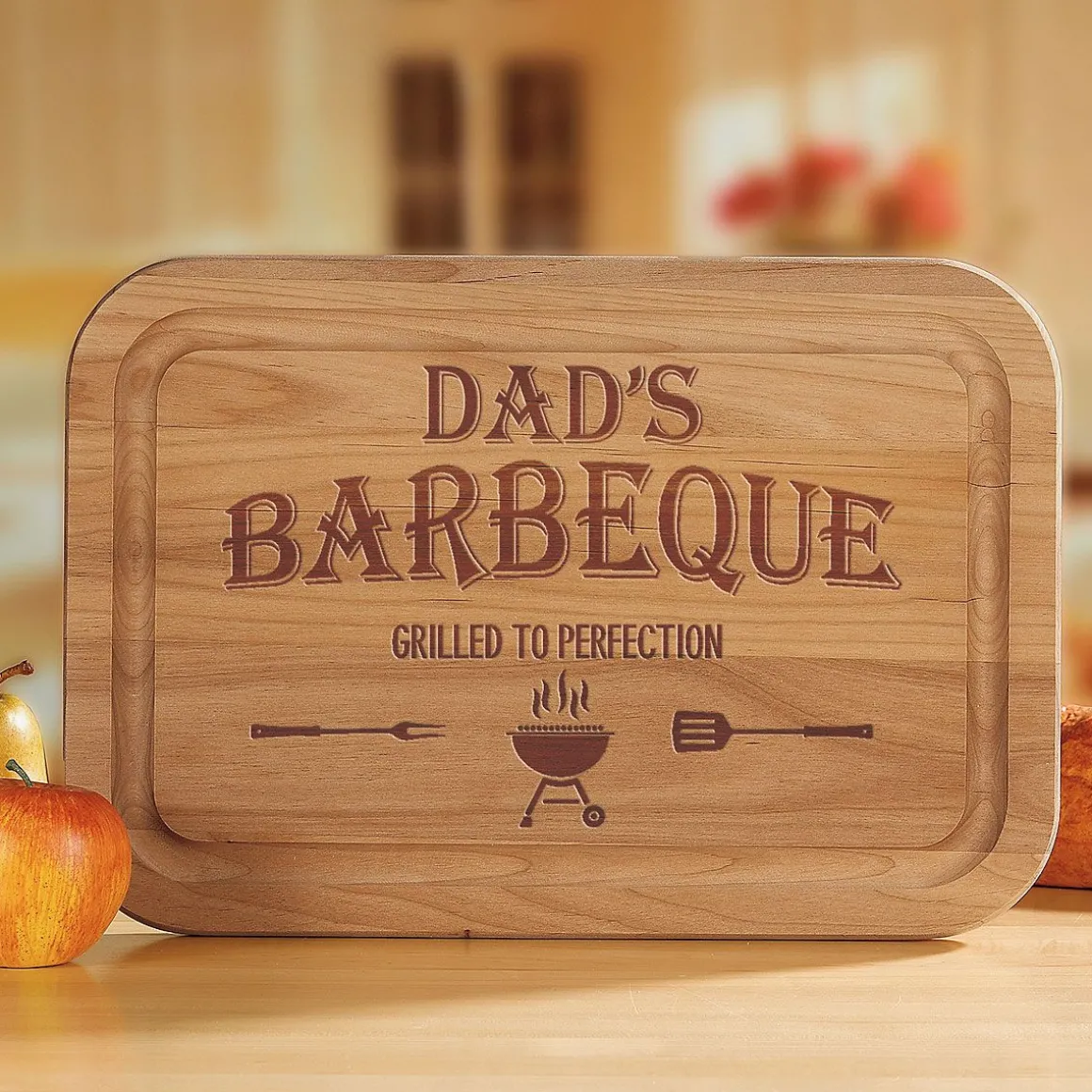 Grilled To Perfection Barbeque Personalized Wood Cutting Board