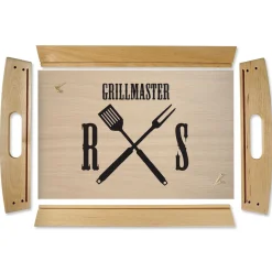 Grillmaster Natural Wood Serving Tray