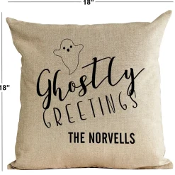 Halloween Ghost Personalized Pillow by Designer Jillian Yee-Pham