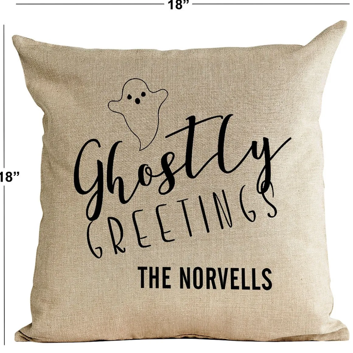 Halloween Ghost Personalized Pillow by Designer Jillian Yee-Pham