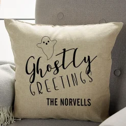 Halloween Ghost Personalized Pillow by Designer Jillian Yee-Pham