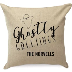 Halloween Ghost Personalized Pillow by Designer Jillian Yee-Pham