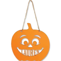 Hanging Wood Personalized Jack-O-Lantern