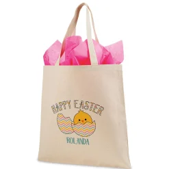 Happy Easter Personalized Canvas Tote