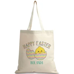 Happy Easter Personalized Canvas Tote