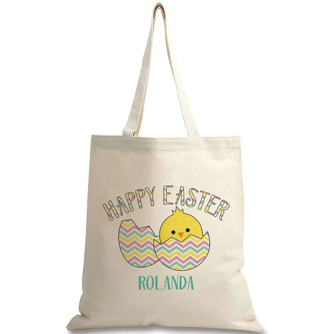Happy Easter Personalized Canvas Tote