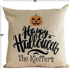 Happy Halloween Personalized Pillow by Designer Jillian Yee-Pham