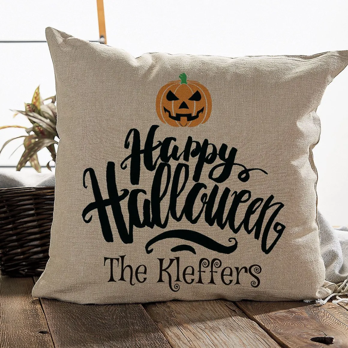 Happy Halloween Personalized Pillow by Designer Jillian Yee-Pham