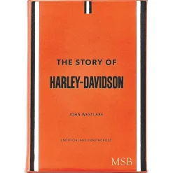 Harley-Davidson Personalized Orange Leather-Bound Book