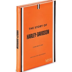 Harley-Davidson Personalized Orange Leather-Bound Book