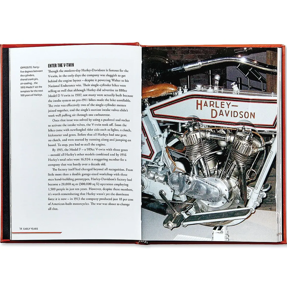 Harley-Davidson Personalized Orange Leather-Bound Book
