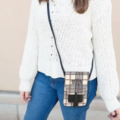 Harper Tartan Plaid Personalized Crossbody Bag